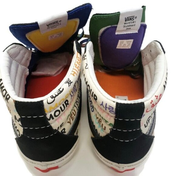 Vans Size Mens 8.5 Womens 10 OFF THE WALL Skateboard Shoes 721545 LOVE AMOR - Picture 3 of 10